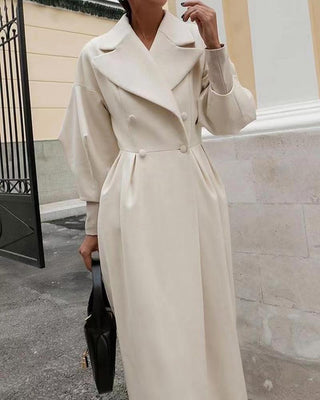 Calista | Manteau en laine blanc pour l'hiver