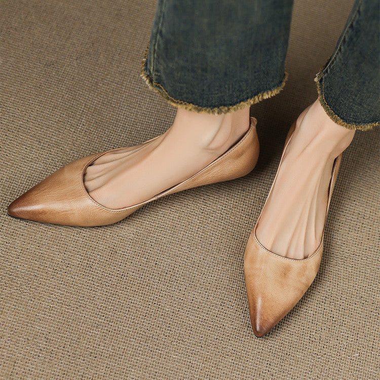 Arla Ballerines en Cuir Véritable