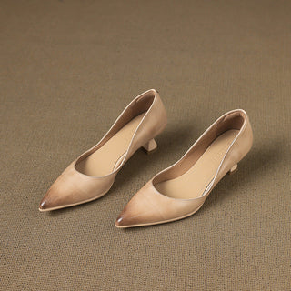 Calenne Cuir Talons Kitten