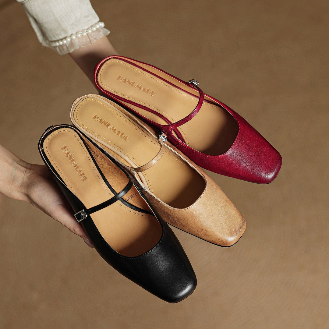 Meyra Pantoletten en cuir