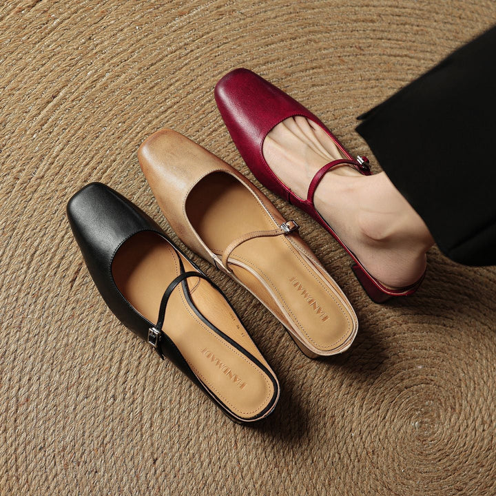 Meyra Pantoletten en cuir