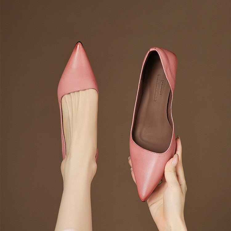Orlisse Cuir Talons Kitten