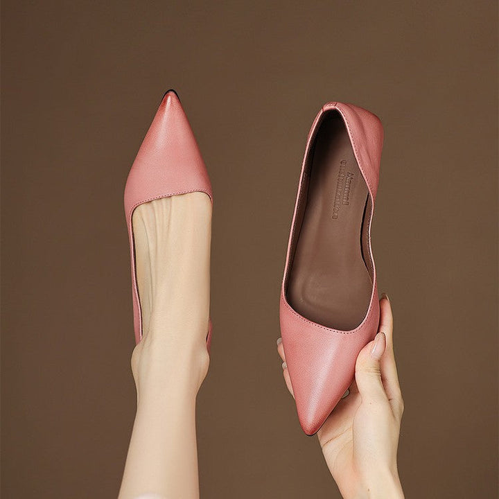 Orlisse Cuir Talons Kitten