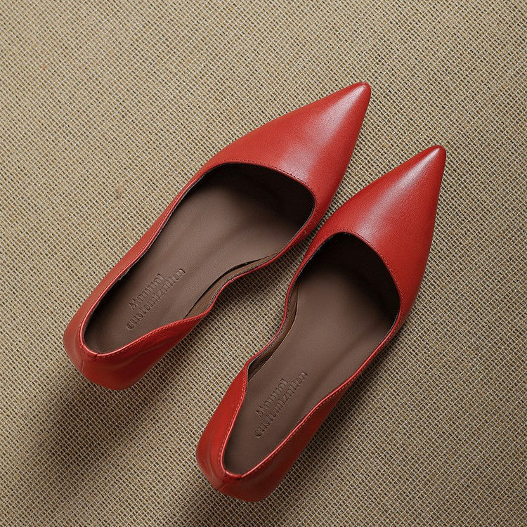 Orlisse Cuir Talons Kitten
