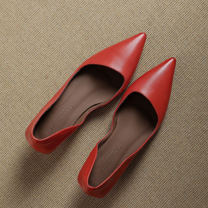 Orlisse Cuir Talons Kitten