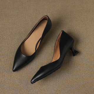 Calenne Cuir Talons Kitten