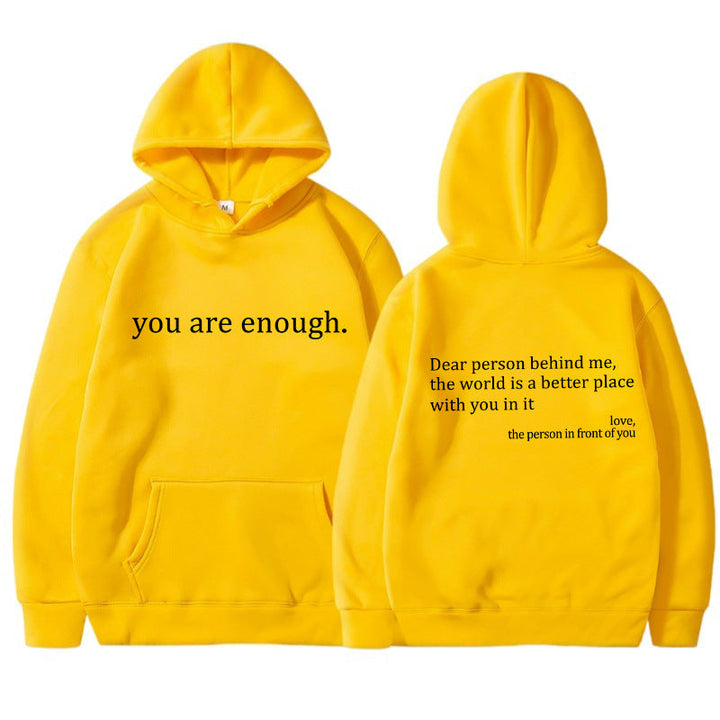 YAE | Sweat à capuche unisexe avec citations