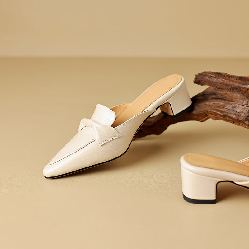 Mules en cuir pointues Marloe
