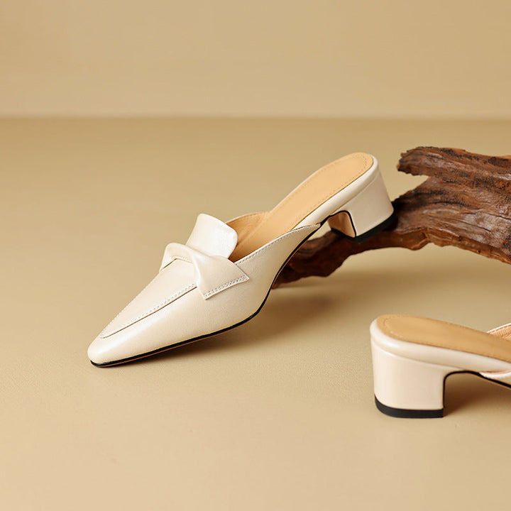 Mules en cuir pointues Marloe