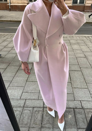 Calista | Manteau en laine blanc pour l'hiver