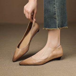 Arla Ballerines en Cuir Véritable