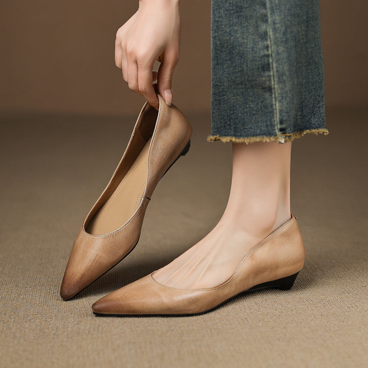Arla Ballerines en Cuir Véritable
