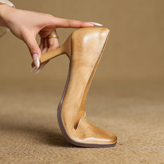 Elviera Escarpins en Cuir Carrés