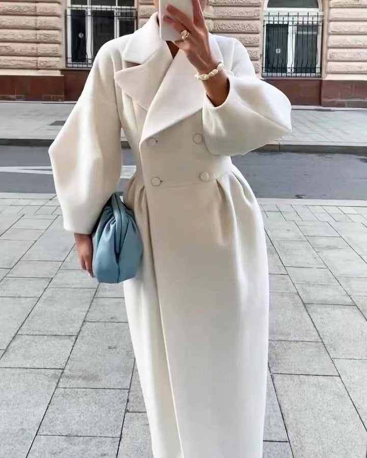 Calista | Manteau en laine blanc pour l'hiver
