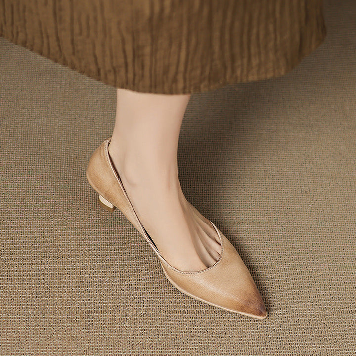 Calenne Cuir Talons Kitten