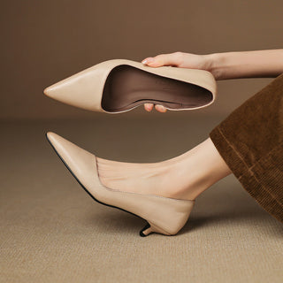 Orlisse Cuir Talons Kitten