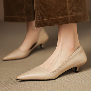 Orlisse Cuir Talons Kitten