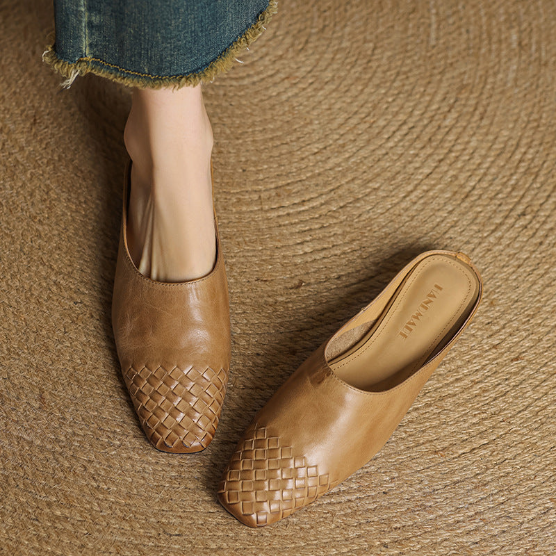 Mules en Cuir Véritable Viola