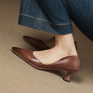 Calenne Cuir Talons Kitten