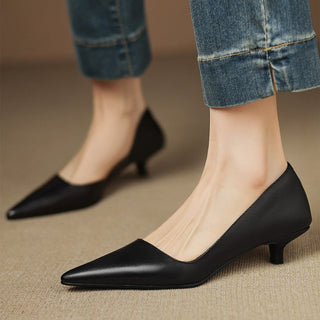 Orlisse Cuir Talons Kitten