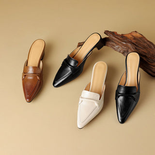 Mules en cuir pointues Marloe