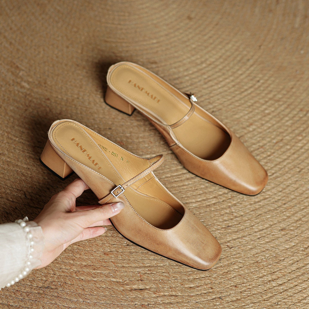 Meyra Pantoletten en cuir
