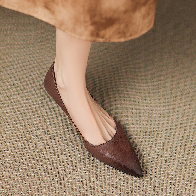Arla Ballerines en Cuir Véritable