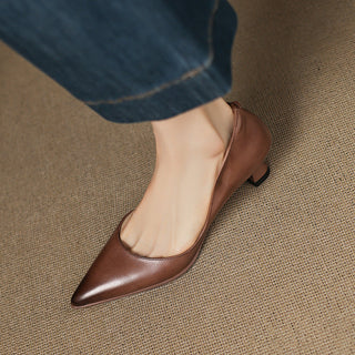 Calenne Cuir Talons Kitten