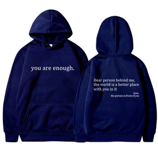 YAE | Sweat à capuche unisexe avec citations
