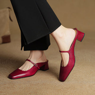 Meyra Pantoletten en cuir