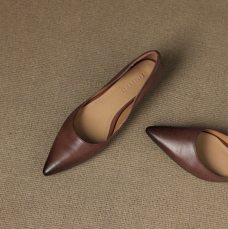 Arla Ballerines en Cuir Véritable