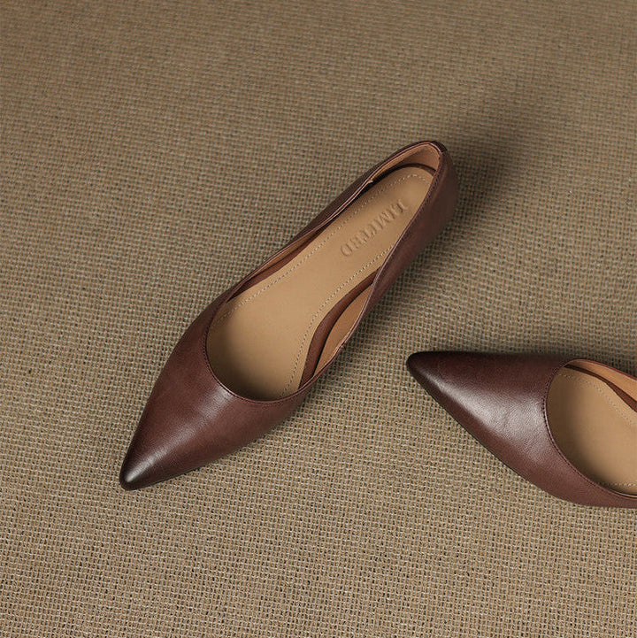Arla Ballerines en Cuir Véritable