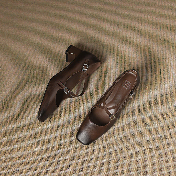Marvane Cuir Talons Kitten