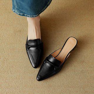 Mules en cuir pointues Marloe
