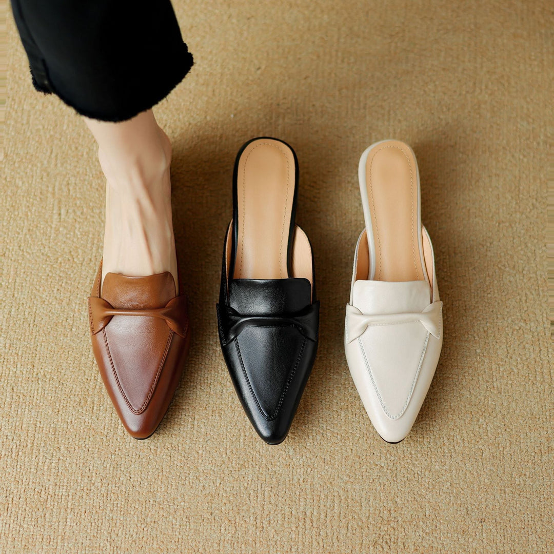 Mules en cuir pointues Marloe