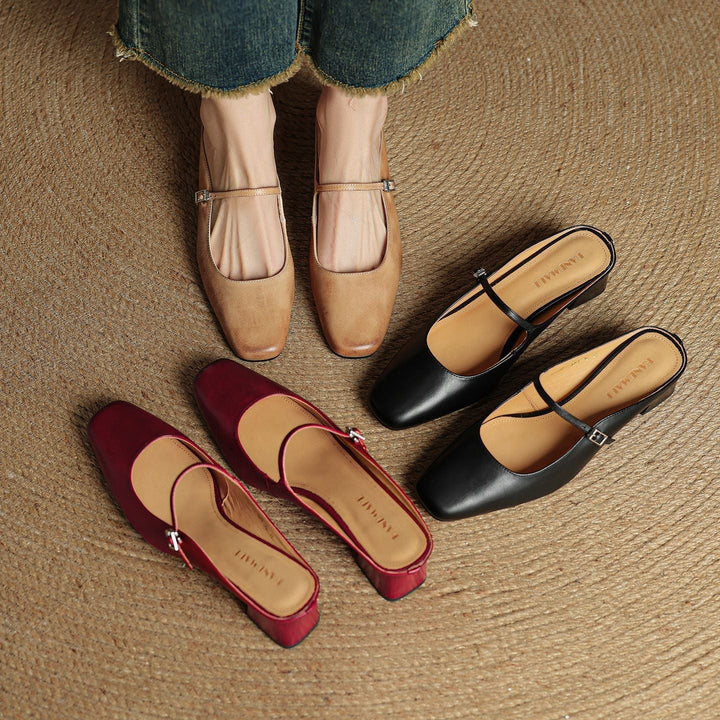 Meyra Pantoletten en cuir