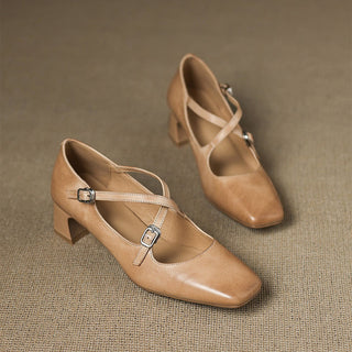 Marvane Cuir Talons Kitten