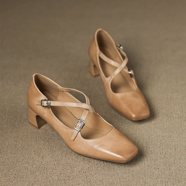Marvane Cuir Talons Kitten