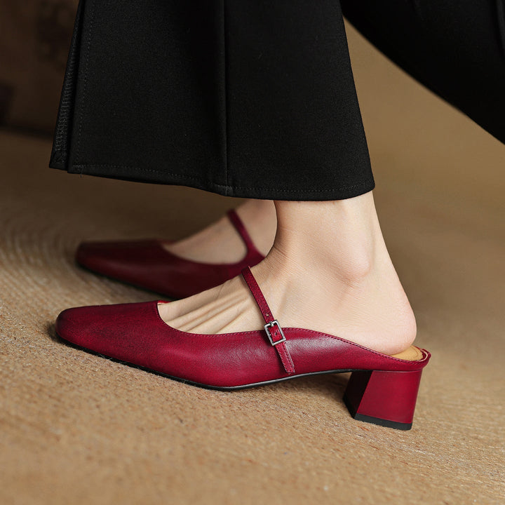 Meyra Pantoletten en cuir