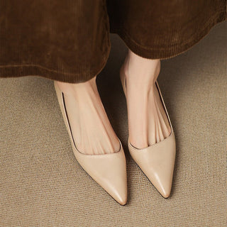 Orlisse Cuir Talons Kitten