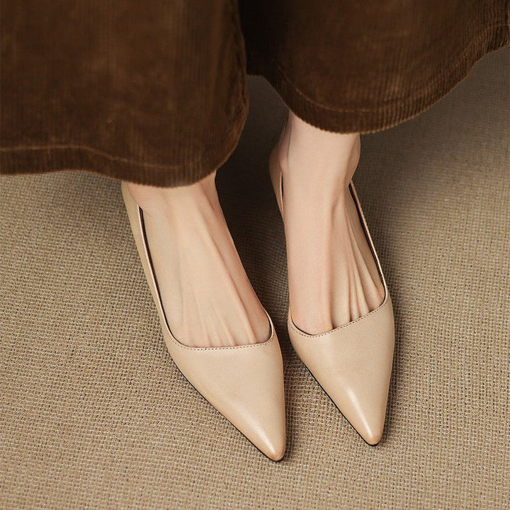 Orlisse Cuir Talons Kitten