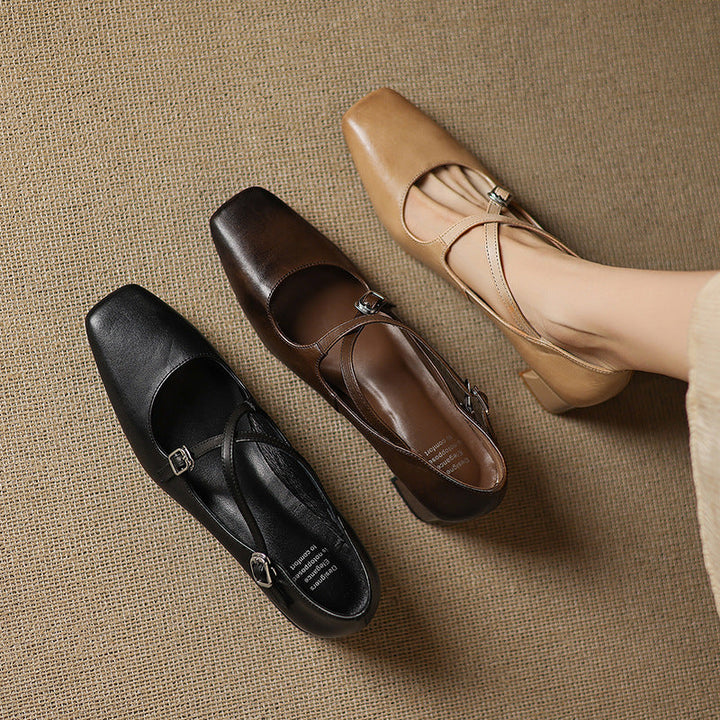 Marvane Cuir Talons Kitten
