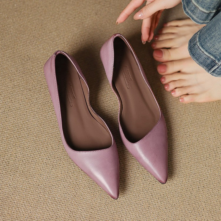 Orlisse Cuir Talons Kitten