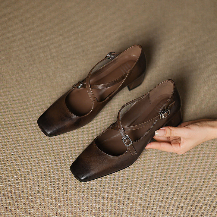 Marvane Cuir Talons Kitten