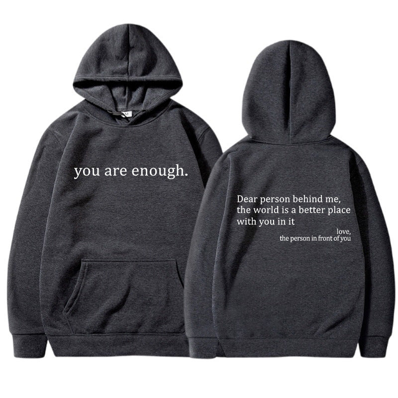 YAE | Sweat à capuche unisexe avec citations