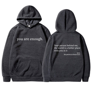 YAE | Sweat à capuche unisexe avec citations