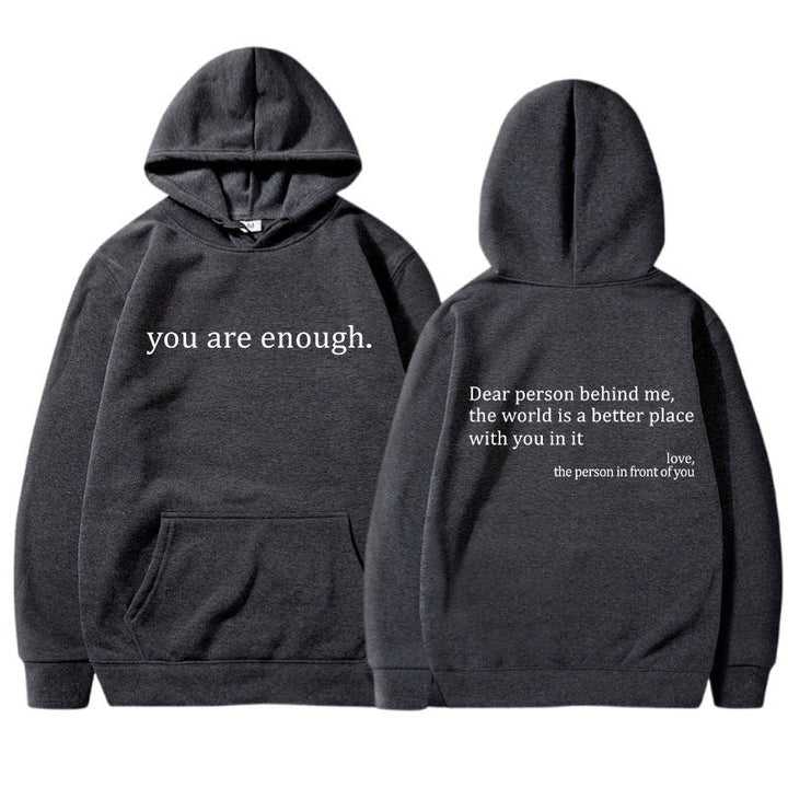 YAE | Sweat à capuche unisexe avec citations