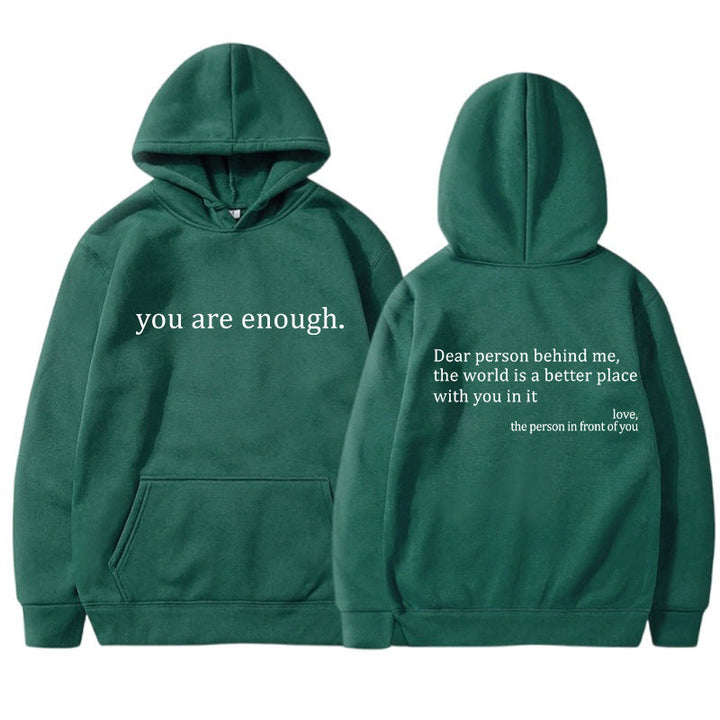 YAE | Sweat à capuche unisexe avec citations
