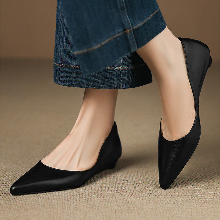 Arla Ballerines en Cuir Véritable