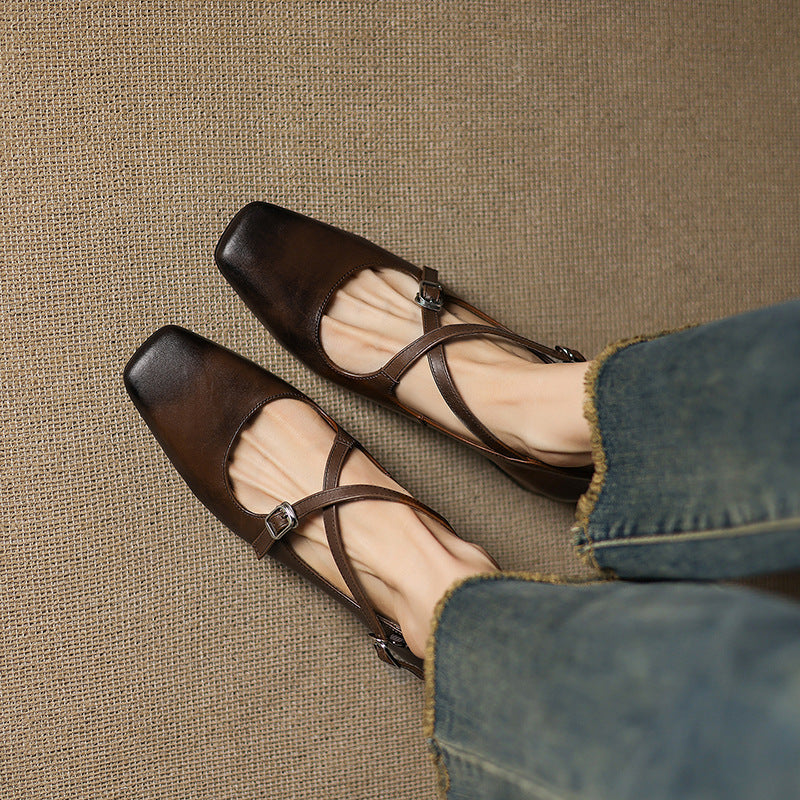 Marvane Cuir Talons Kitten